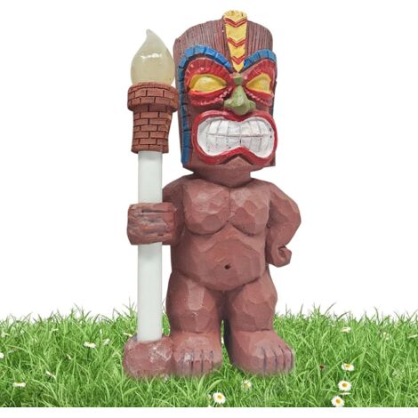 Éclairage Solaire pour Statue Hawaïenne - Lumières Solaires pour Pelouse et
