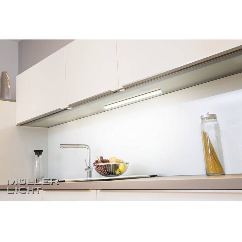 Müller-Licht Limon Lampe LED pour dessous d'armoire avec détecteur LED LED intégrée 10 W blanc chaud titane