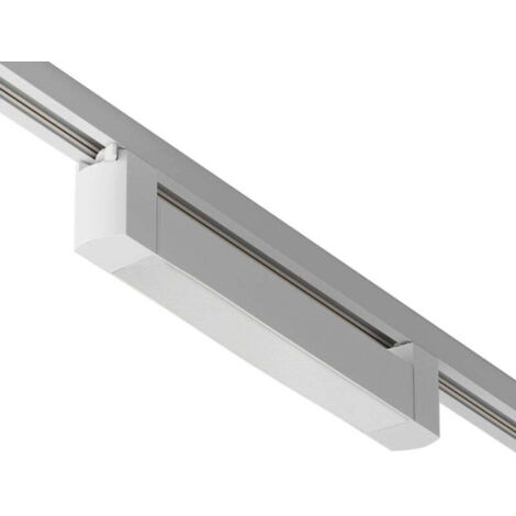 Éclairage sur Rail Linéaire Opaque Monophasé 20W 35cm Blanc - Blanc Neutre  - SILUMEN
