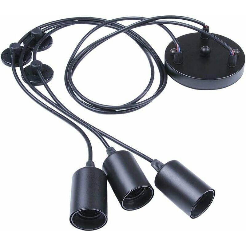 Clairage Suspendu Edison 2Mètres Réglable Plafonnier Araignée Lumière Métal Fil Cage Pendentif Éclairage Lustre Moderne Industriel Lumière Lumineuse