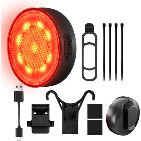 Éclairage Vélo À LED - Feux de Vélo Route avec Détection de Freinage -