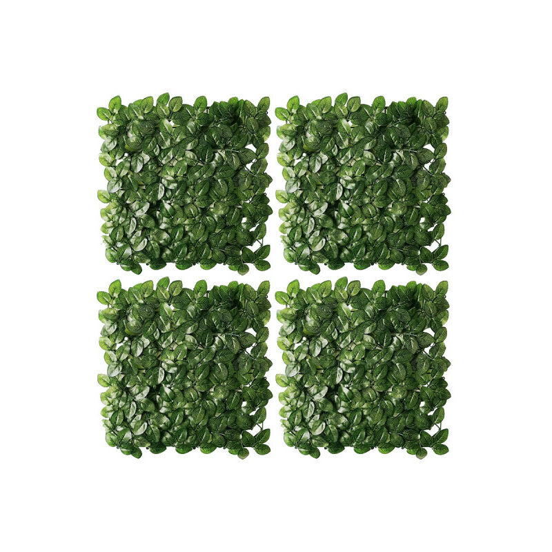 Jet7garden - Plaques carrées clipsables Rosié Veiné - 4 plaques - 50x50cm - Vert