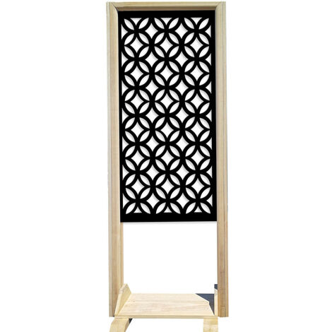 ECLECTIC - Separè - Paravento modulabile - 70x190cm - in Legno e PVC  Nero