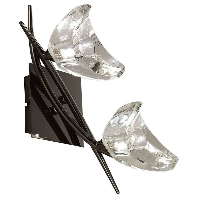 Inspired Mantra Fusion Eclipse Wall Lamp 2 Light G9, Black Chrome