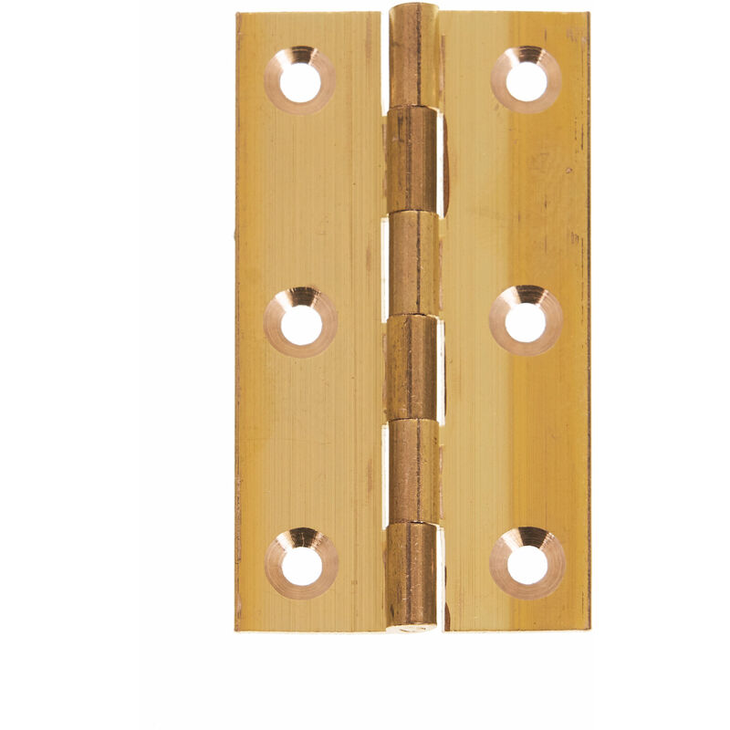 Solid Drawn Hinges 64 x 35mm Brass Pack of 2 - Yellow - Eclipse