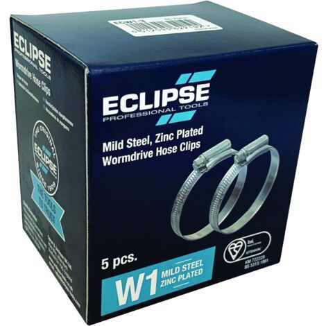 Eclipse W1 - Fascette stringitubo in acciaio dolce, 60-80 mm, confezione da 5