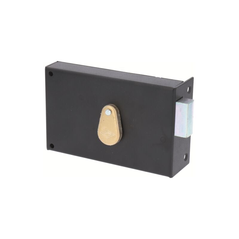 JPM - Serrure 4 gorges horizontale à pêne dormant seul Noir 140 Droite Horizontale 64 mm Avec 88 mm 140