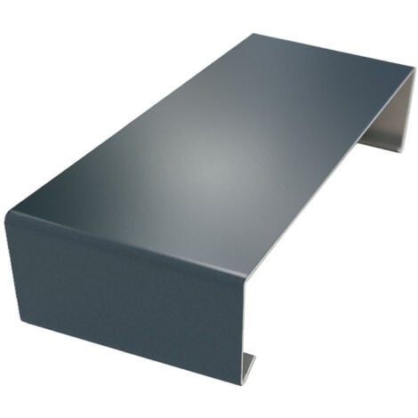 Eclisse extérieure pour couvertine alu Couleur - Gris Anthracite - RAL 7016, Largeur - 210 mm - ALUHOME