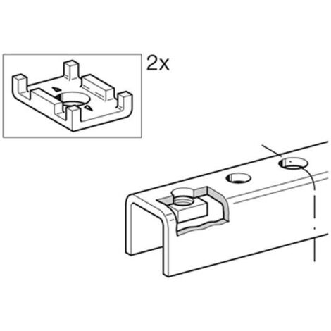 Eclisse rail 41x41 Sikla