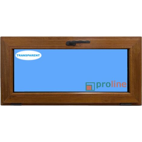 Eco-Blu – Fenêtre PVC 500 mm x 1000 mm chêne doré – À soufflet abattant – Verre double vitrage SGG CLIMALIT PLUS – Isolation thermique et acoustique - L1000