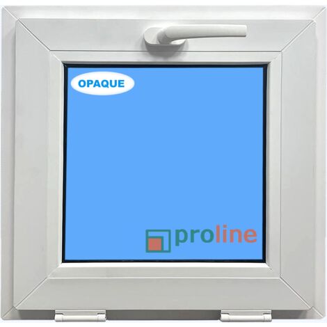 Eco-Blu – Fenêtre PVC 500 mm x 500 mm blanche – À soufflet abattant – Verre double vitrage SGG CLIMALIT PLUS – Isolation thermique optimale