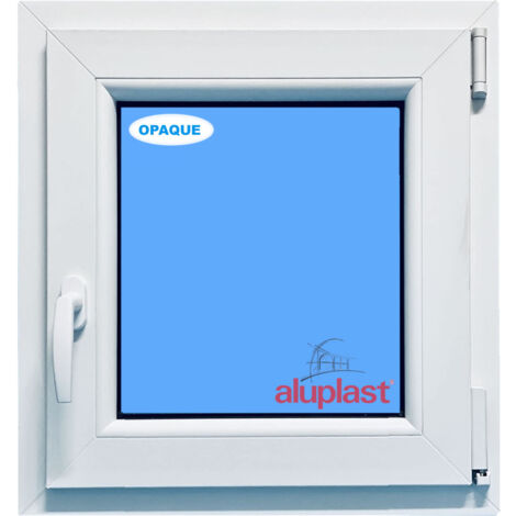 Eco-Blu – Fenêtre PVC 700x600mm – Oscillo-battante – Verre dépoli – Isolation thermique A+++ – Kit de fixation inclus