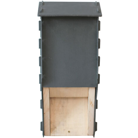 Eco Cavity Bat Box - Recycled LDPE Plastic/Wood - L14.5 x W22.5 x H51 cm - Black