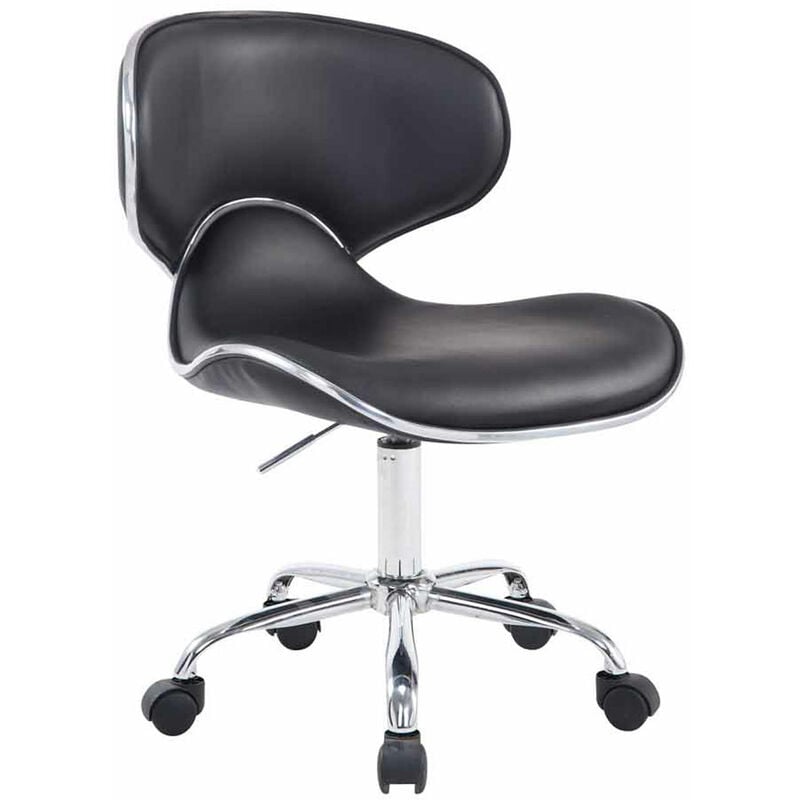 Eco eco tabouret de chaise de chaise en cuir avec roues hauteur réglable différentes couleurs Couleur : Noir