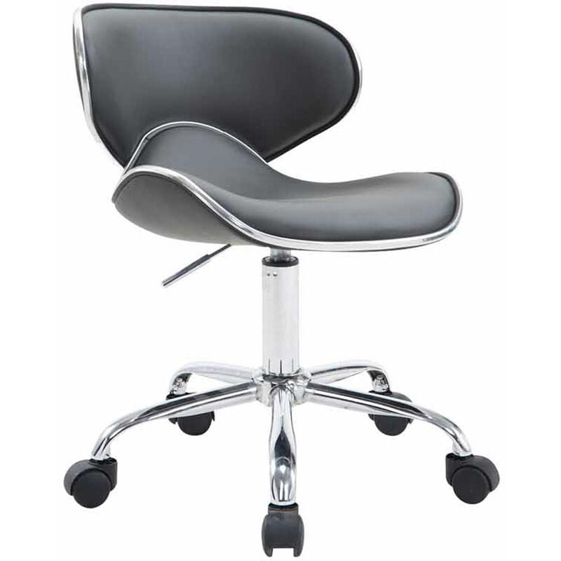 eco eco tabouret de chaise de chaise en cuir avec roues hauteur réglable différentes couleurs couleur : gris
