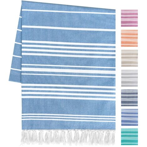 Eco-Friendly Recycled Cotton Beach Towel Picnic Blanket Mat Durable Absorbent Multipurpose