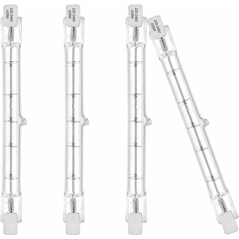 MUMU Eco Halogen Bulbs R7S 118mm 400W 230V 5200lm Warm White 2700K Type J Bulb for Work, Security, Landscape Lighting, Street Lighting (4 Pack) Cisea