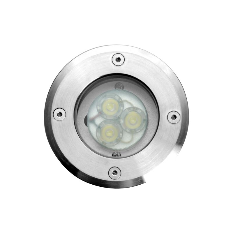 Eco Light led fondo faretto da incasso Berlin 3LED, rotonda, 11 cm diametro, IP67 7005 a led 3 1 watt [Classe di efficienza energetica a+]