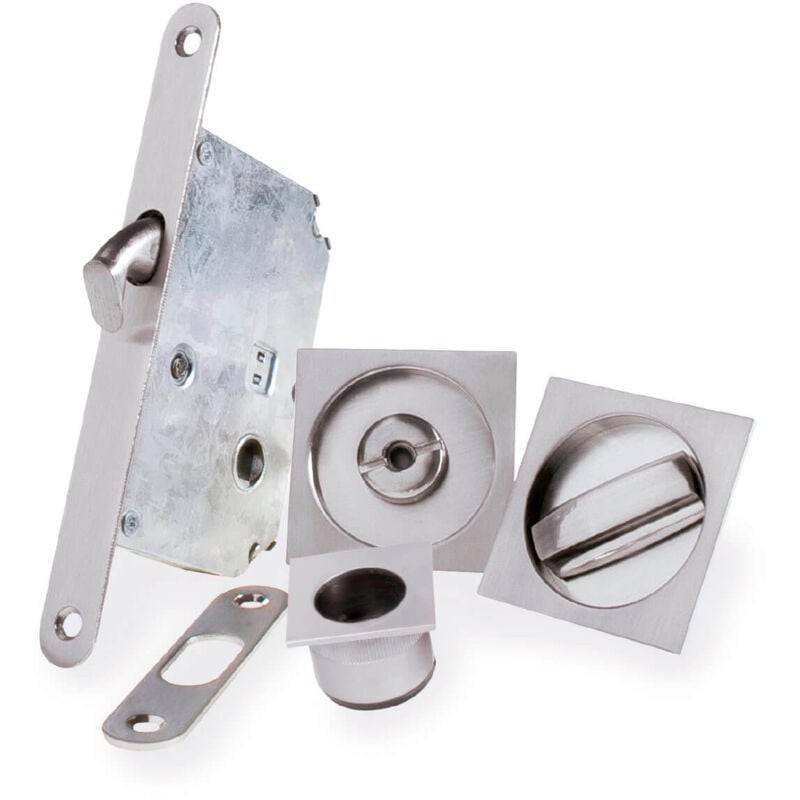 Kit Serrure + bascule + cosse Carré Eco-Niko E.Inox