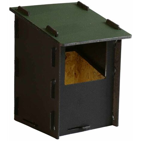 Eco Robin Nest Box - Recycled LDPE Plastic/Wood - L17 x W17 x H26 cm