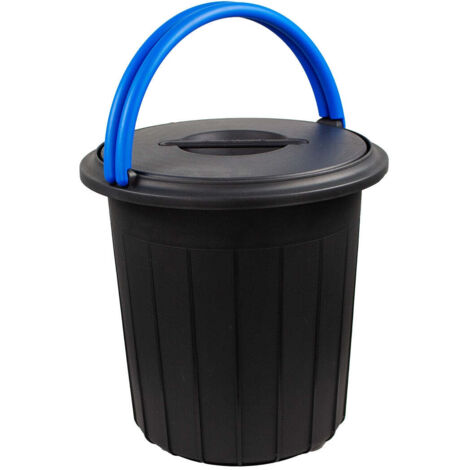 Eco solution - afvalemmer mit deksel 25l - blau