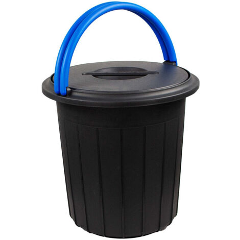 Eco Solution - Pattumiera con coperchio 16L - Blu