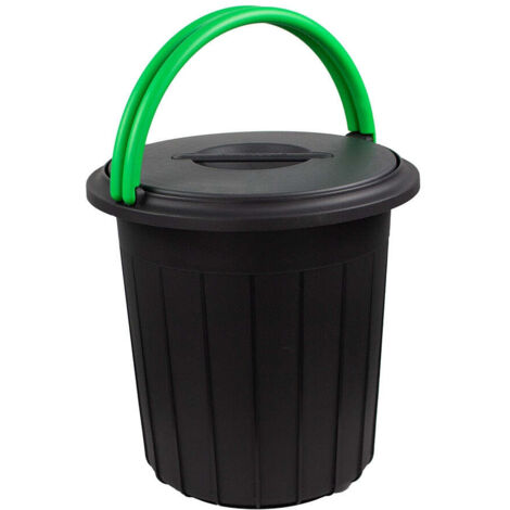 Eco solution - pattumiera con coperchio 16l - verde