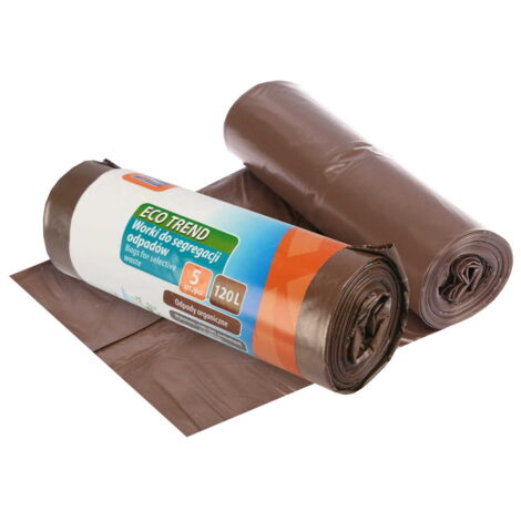 ECO TREND Bioabfallbeutel braun 120 l 5 Stück biologisch abbaubar