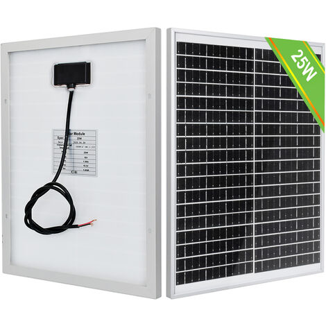 ECO-WORTHY 25W 18V Mono PV Solar Panels 10W Solar Panel for Car RV Home Battery Charging