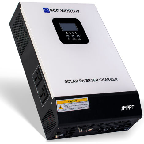 ECO-WORTHY 3000W 24V All-In-One Solar Charge Inverter ,Pure Sine Wave Off grid Inverter for Camper,Home,Shed Solar Panel System