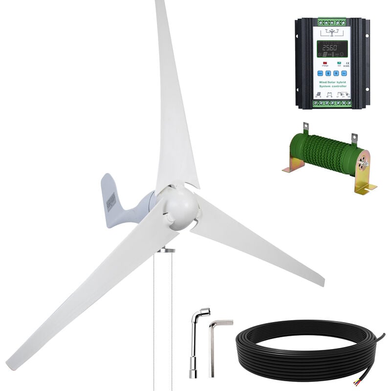 Eco-worthy - 400W 12V/24V dc Wind Generator & 40A Hybrid Controller Permanent Magnet for Home