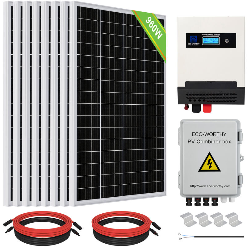 Eco Worthy Solar Panel Kit W V Mono Solar Pv Panel W With A Controller For Car Rv Home