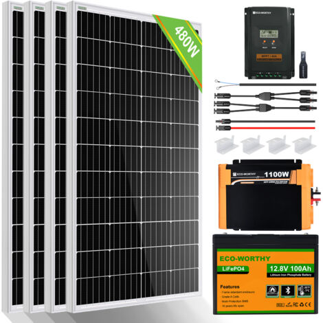 Panneau solaire Flat Inovtech 110W avec régulateur et presse-étoupe