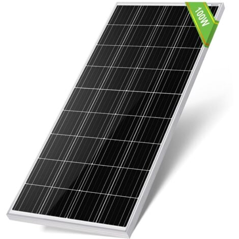 ECO-WORTHY pannello solare policristallino 100 Watt monocristallino Fotovoltaico 12V in Camper Roulotte Barca Yacht