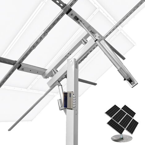 ECO-WORTHY Solar Panel Rack Dual Axis Tracking System (40% more power) with Tracking Controller, Complete Solar Tracker Kit for Different Solar Panels for Yard/Farm/Field