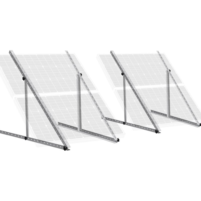Eco-worthy - Support de panneau solaire de 114 cm avec angle réglable, support de panneau solaire de 100 à 400 w pour bateau, camping-car, toit,