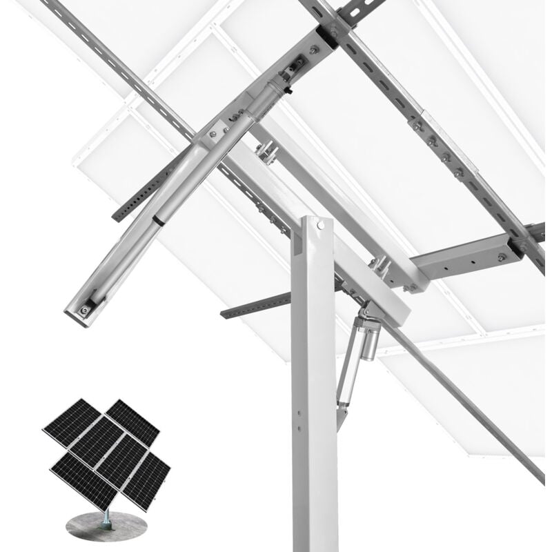 Support de Panneau Solaire pour Balcons, Jardin, Maison, Monture de suivi automatique à deux axes 40 % de puissance en plus - Eco-worthy