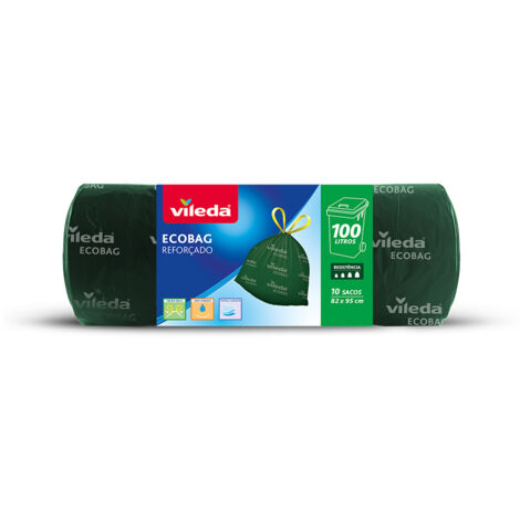 Ecobag Müllsack, 100L, verstärkt, 10 Säcke  Vileda 77621