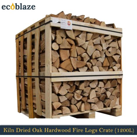 Ecoblaze Kiln Dried Oak Hardwood Firewood Logs 1200L for Wood Burner, Brown 001