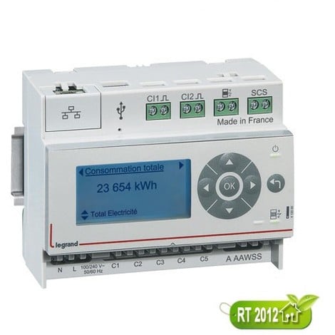 Ecocompteur modulaire - 6 postes - 412000 - Legrand