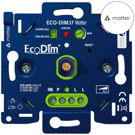 EcoDim.17 Variateur LED Matter Appuyer/Tourner 0-250W (RLC)