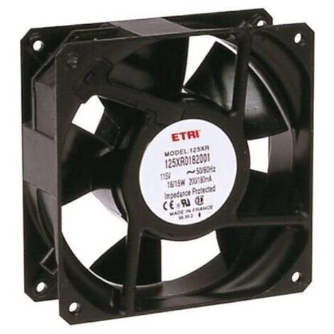 Ecofit 125XR0182000 ventilatore assiale plastica nera 119x119 mm