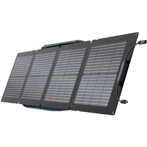 ECOFLOW Panel Solar Portátil 110W, Cargador Solar Plegable Fijable a Soporte Ajustable, Resistencia al Agua IP67 para Acampadas al Aire Libre, Interiores, Autocaravanas