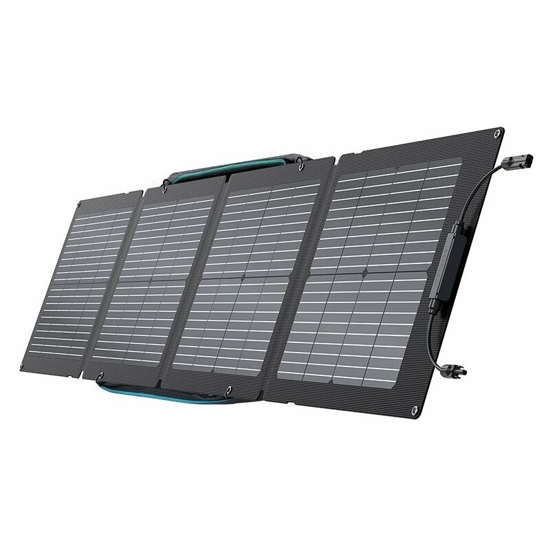 Panneau Solaire Portable 110W pour Centrale Électrique, Chargeur Solaire Pliable Pouvant être Chaîné avec Support Réglable, Indice d'Étanchéité IP67,