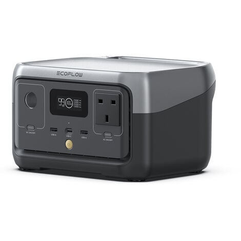 ECOFLOW Portable Power Station RIVER 2, 256Wh LiFeP04 Battery/ 1 Hour Fast Charging, Up To 600W Output, Solar Generator (Panel Not Inc.) for Outdoor Camping/RVs/Home Use