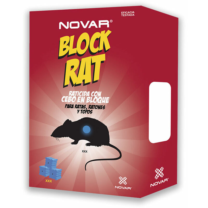 

NOVAR Novar block rat brodifacoum raticida 300gr