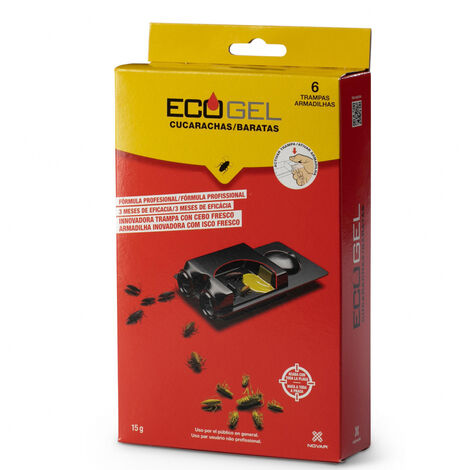 Ecogel cucarachas trampa 15 gramos (caja 6 unidades)
