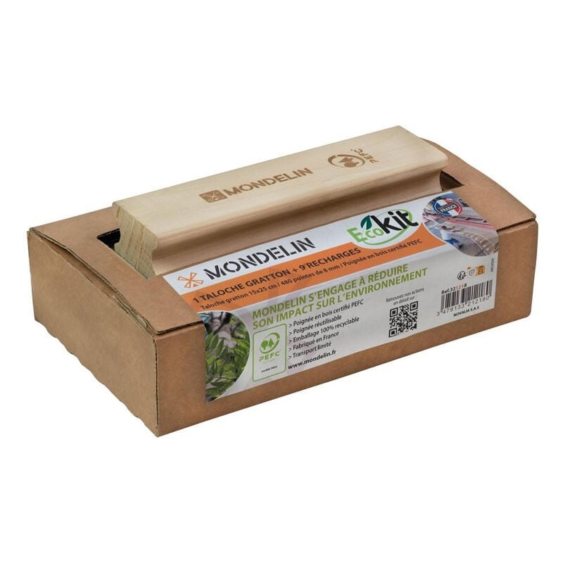 Mob Outillage - Ecokit taloche gratton 480 pointes 8mm Mondelin