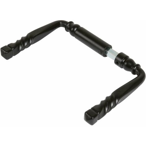 Ecolands – Béquille de porte double noire – Carré 8 mm – Longueur 115 mm – Pour portes intérieures modernes – Design élégant et fonctionnel