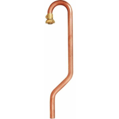 Ecolands – Crosse de sortie de compteur gaz pour tube cuivre – Patte de fixation à écrou prisonnier – Matériau cuivre – Dimension écrou 6/20